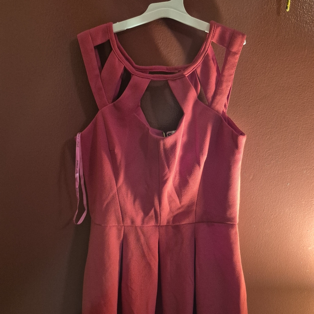 Betsey Johnson Red Pleated Mini Dress Fit and Flare